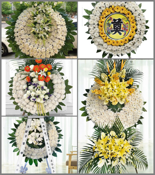 广东广州市花都区新雅街道旧村村花圈速递